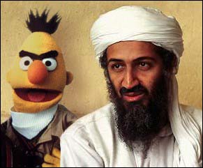 Plaatje van Bert met Bin Laden