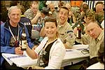 Jan, Astrid, Jochem and Chielie at the beertable