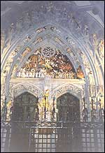 Educational frieze above church door