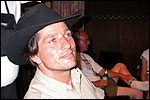 Ralfie with my hat, at the Danish teaparty