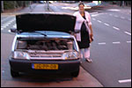 Lydia, by boiling car on the Groesbeekseweg